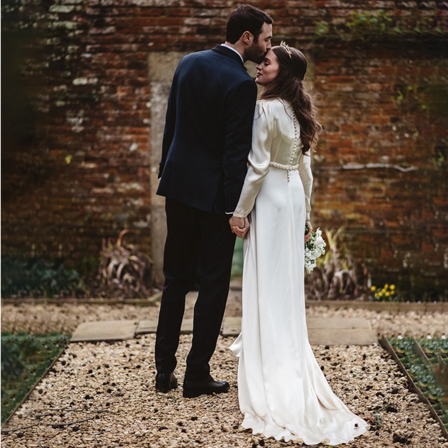 SALE Florence | Vintage 1930s Long Sleeved Satin Wedding Dress | Timeless Elegance.