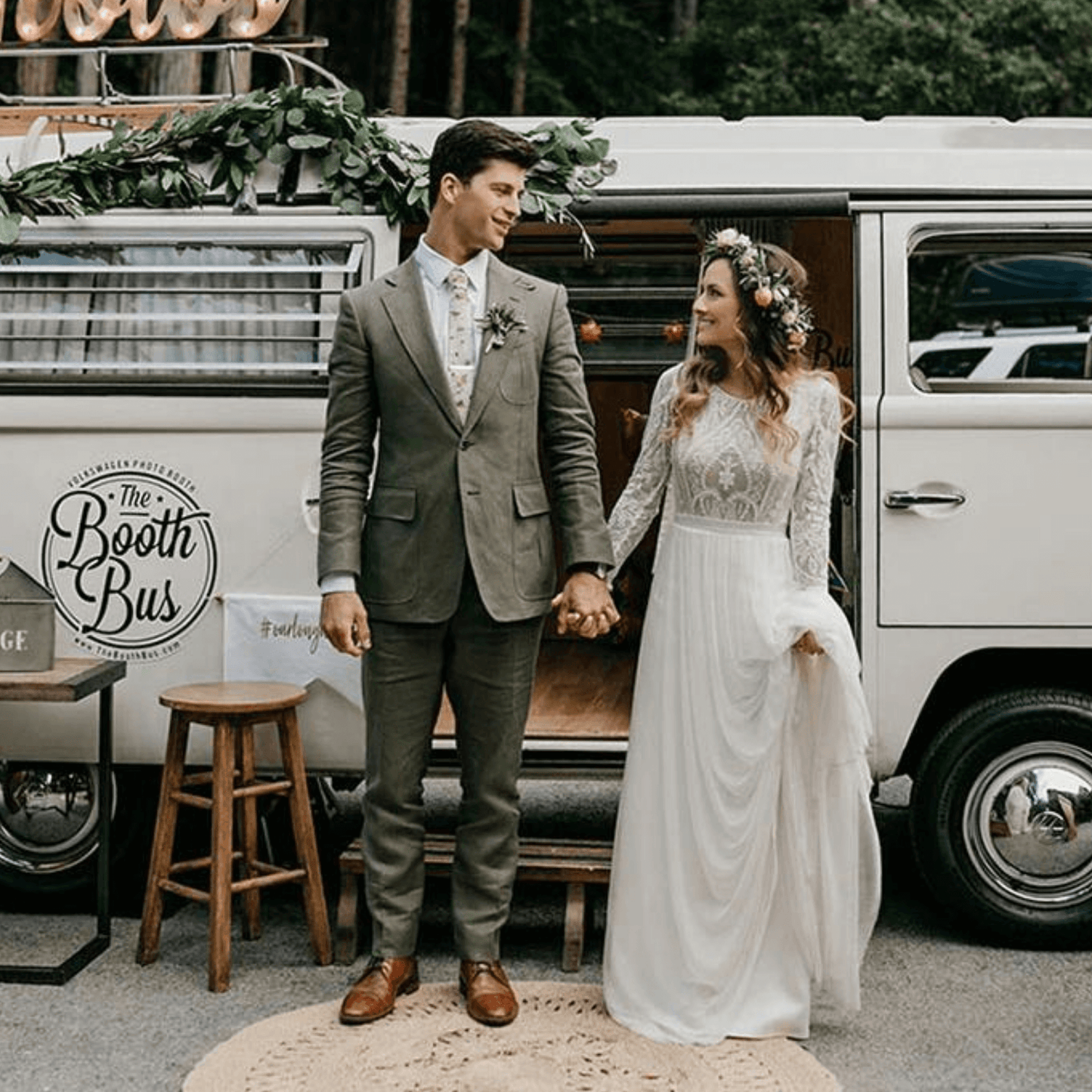 Elowen | Timeless Elegance Meets Bohemian Beauty. Long Lace Sleeve & Bodice with Chiffon Skirt and Pearl Beading Wedding Gown in Off-White.