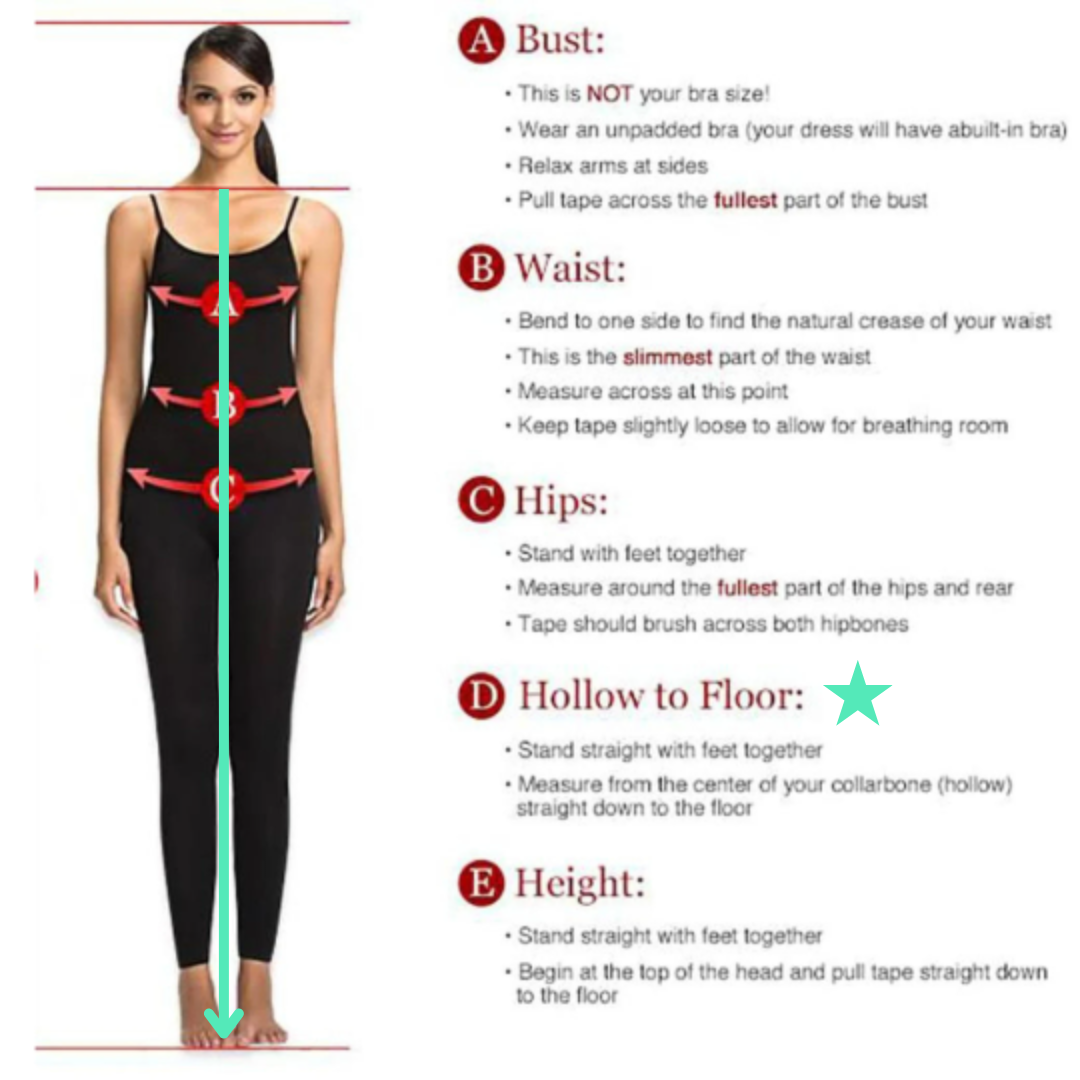 Size and Measurement instructions